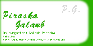 piroska galamb business card